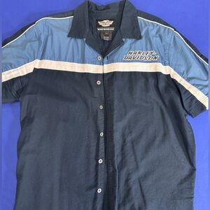 Vintage Harley Davidson Button Shirt